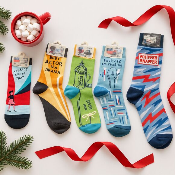 Blue Q Other - Blue Q Novelty Funny Sock Lot Men Women 5 Piece Bundle NWT Gift Holiday